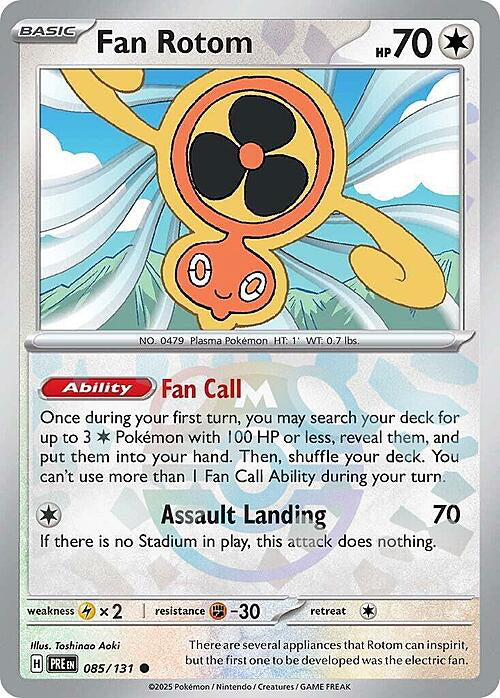 Prismatic Evolutions Fan Rotom #085/131 Masterball